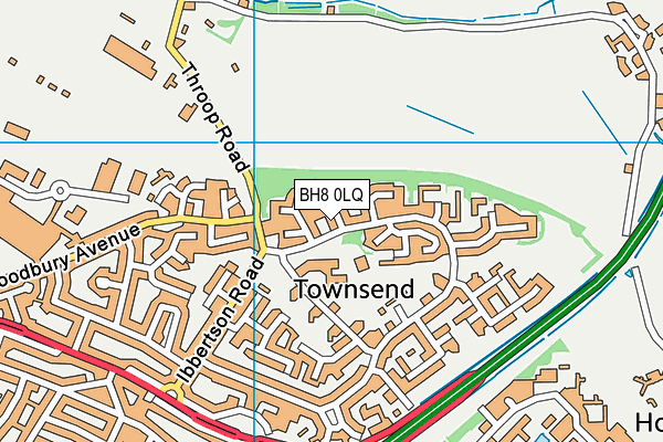 BH8 0LQ map - OS VectorMap District (Ordnance Survey) BH8 0LQ map - OS VectorMap District (Ordnance Survey)