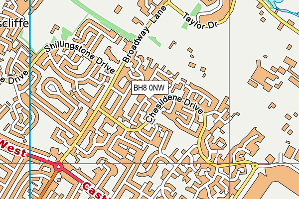 BH8 0NW map - OS VectorMap District (Ordnance Survey) BH8 0NW map - OS VectorMap District (Ordnance Survey)