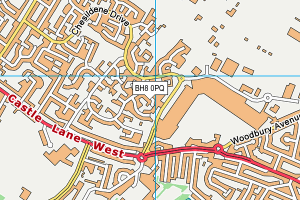 BH8 0PQ map - OS VectorMap District (Ordnance Survey) BH8 0PQ map - OS VectorMap District (Ordnance Survey)