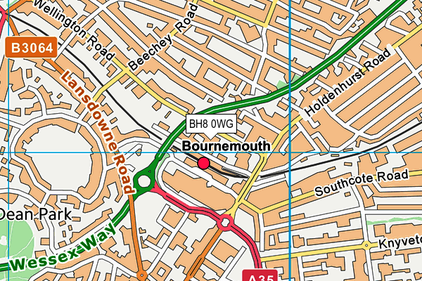 BH8 0WG map - OS VectorMap District (Ordnance Survey)