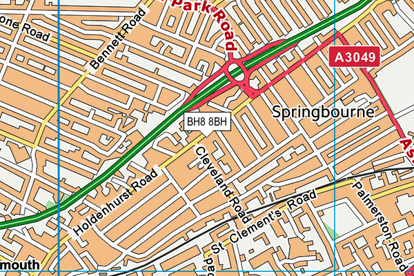 BH8 8BH map - OS VectorMap District (Ordnance Survey) BH8 8BH map - OS VectorMap District (Ordnance Survey)