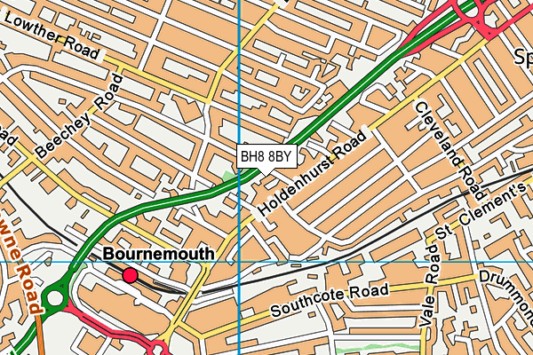 BH8 8BY map - OS VectorMap District (Ordnance Survey) BH8 8BY map - OS VectorMap District (Ordnance Survey)