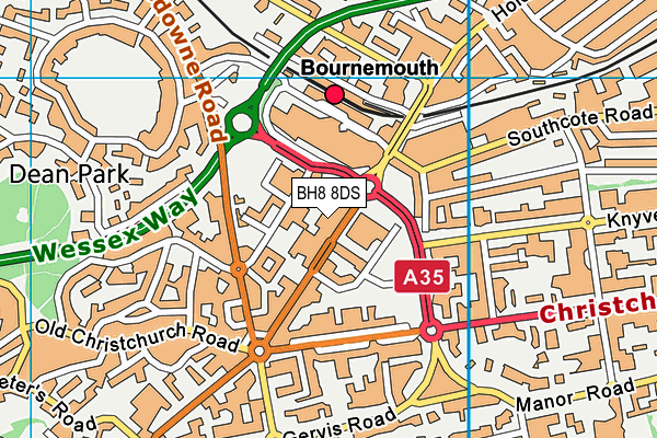 BH8 8DS map - OS VectorMap District (Ordnance Survey) BH8 8DS map - OS VectorMap District (Ordnance Survey)