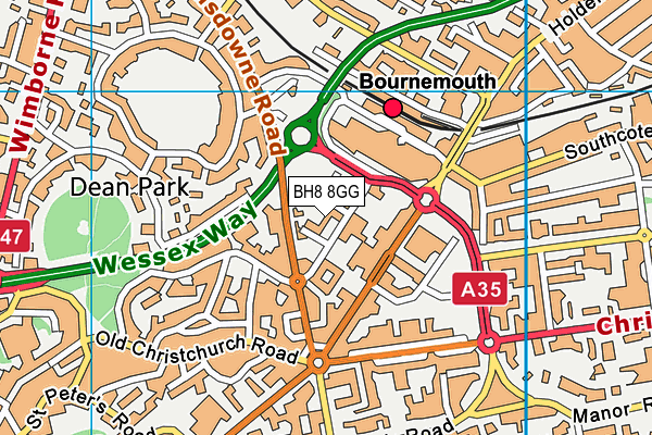 BH8 8GG map - OS VectorMap District (Ordnance Survey) BH8 8GG map - OS VectorMap District (Ordnance Survey)
