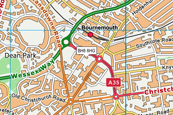 BH8 8HG map - OS VectorMap District (Ordnance Survey) BH8 8HG map - OS VectorMap District (Ordnance Survey)