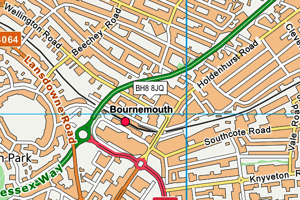 BH8 8JQ map - OS VectorMap District (Ordnance Survey)