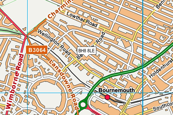 BH8 8LE map - OS VectorMap District (Ordnance Survey) BH8 8LE map - OS VectorMap District (Ordnance Survey)
