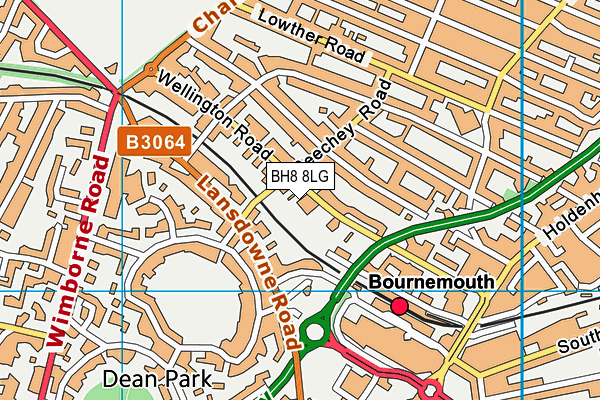 BH8 8LG map - OS VectorMap District (Ordnance Survey)