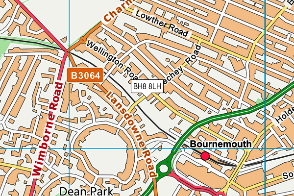BH8 8LH map - OS VectorMap District (Ordnance Survey) BH8 8LH map - OS VectorMap District (Ordnance Survey)