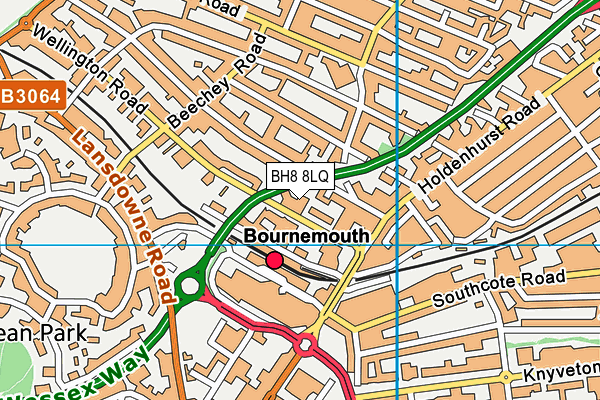 BH8 8LQ map - OS VectorMap District (Ordnance Survey) BH8 8LQ map - OS VectorMap District (Ordnance Survey)