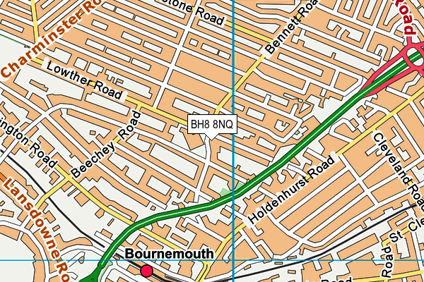 BH8 8NQ map - OS VectorMap District (Ordnance Survey) BH8 8NQ map - OS VectorMap District (Ordnance Survey)
