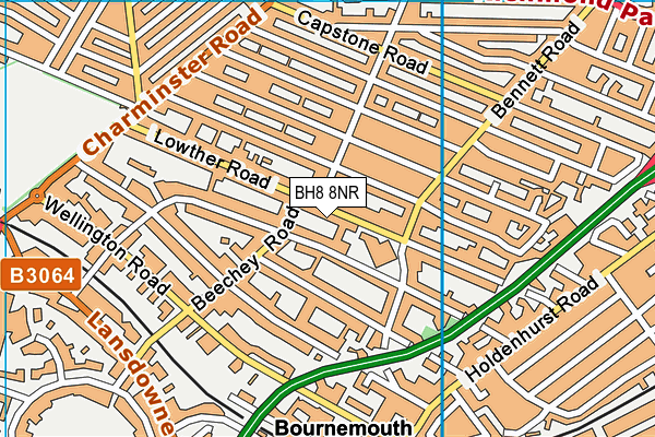 BH8 8NR map - OS VectorMap District (Ordnance Survey) BH8 8NR map - OS VectorMap District (Ordnance Survey)