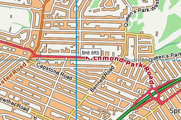 BH8 8RS map - OS VectorMap District (Ordnance Survey) BH8 8RS map - OS VectorMap District (Ordnance Survey)