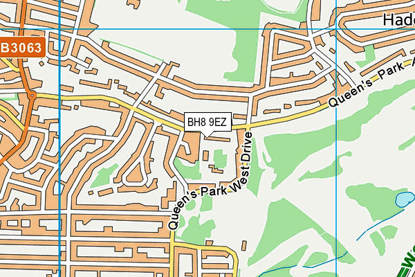 BH8 9EZ map - OS VectorMap District (Ordnance Survey) BH8 9EZ map - OS VectorMap District (Ordnance Survey)