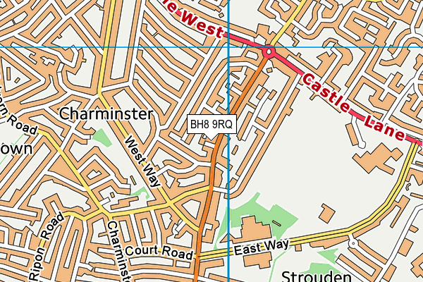 BH8 9RQ map - OS VectorMap District (Ordnance Survey)