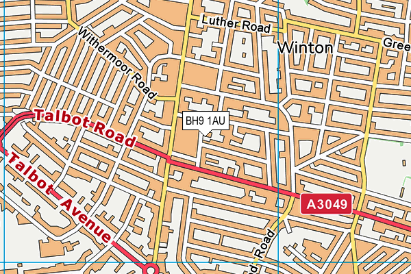 BH9 1AU map - OS VectorMap District (Ordnance Survey) BH9 1AU map - OS VectorMap District (Ordnance Survey)