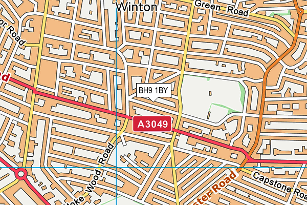 BH9 1BY map - OS VectorMap District (Ordnance Survey) BH9 1BY map - OS VectorMap District (Ordnance Survey)