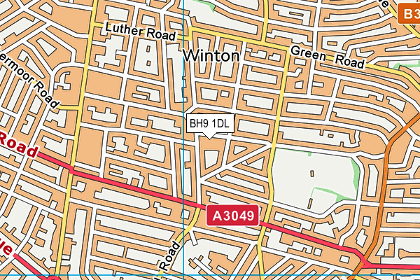 BH9 1DL map - OS VectorMap District (Ordnance Survey) BH9 1DL map - OS VectorMap District (Ordnance Survey)