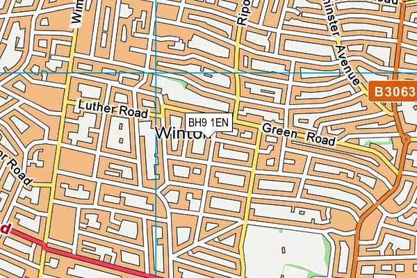 BH9 1EN map - OS VectorMap District (Ordnance Survey) BH9 1EN map - OS VectorMap District (Ordnance Survey)