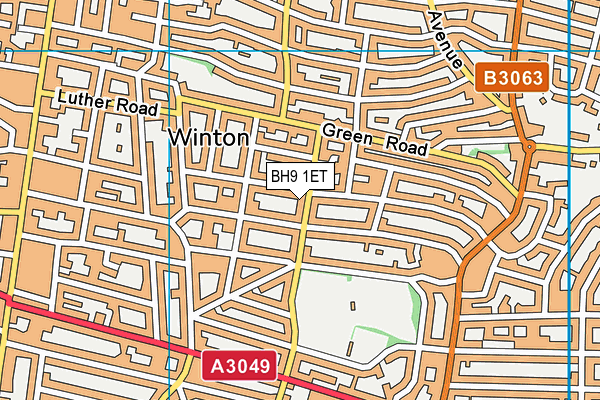 BH9 1ET map - OS VectorMap District (Ordnance Survey) BH9 1ET map - OS VectorMap District (Ordnance Survey)