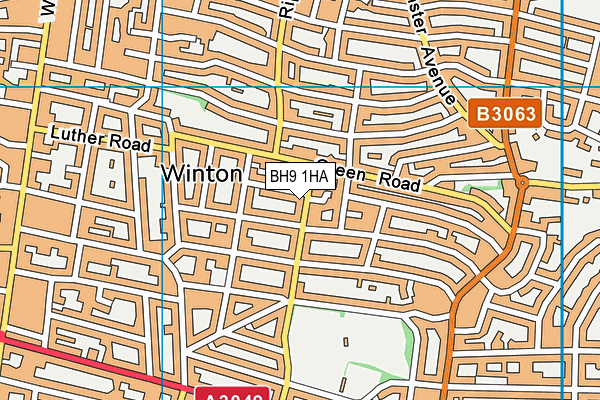 BH9 1HA map - OS VectorMap District (Ordnance Survey) BH9 1HA map - OS VectorMap District (Ordnance Survey)