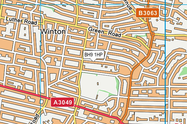BH9 1HP map - OS VectorMap District (Ordnance Survey) BH9 1HP map - OS VectorMap District (Ordnance Survey)