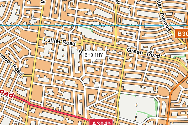 BH9 1HY map - OS VectorMap District (Ordnance Survey)