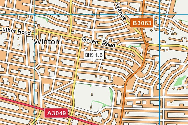 BH9 1JB map - OS VectorMap District (Ordnance Survey) BH9 1JB map - OS VectorMap District (Ordnance Survey)