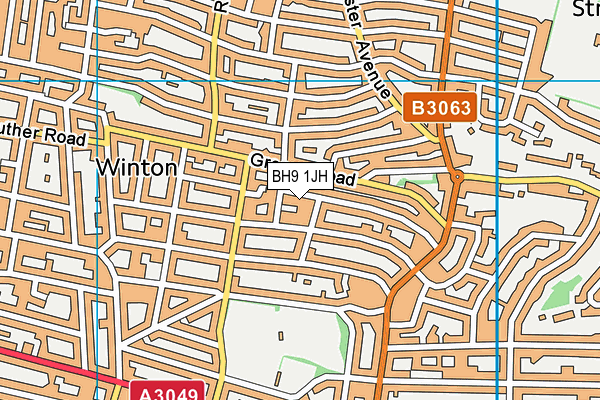BH9 1JH map - OS VectorMap District (Ordnance Survey) BH9 1JH map - OS VectorMap District (Ordnance Survey)