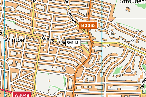 BH9 1JJ map - OS VectorMap District (Ordnance Survey) BH9 1JJ map - OS VectorMap District (Ordnance Survey)