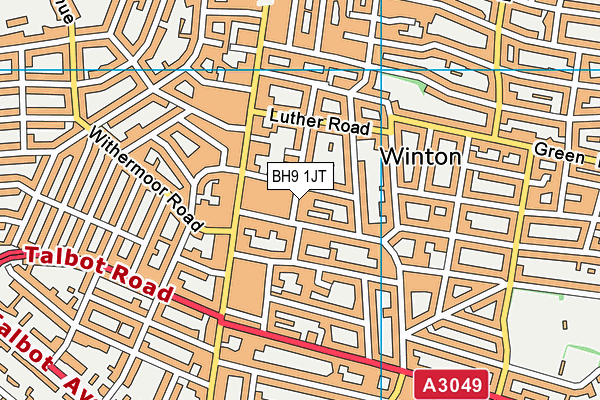 BH9 1JT map - OS VectorMap District (Ordnance Survey) BH9 1JT map - OS VectorMap District (Ordnance Survey)