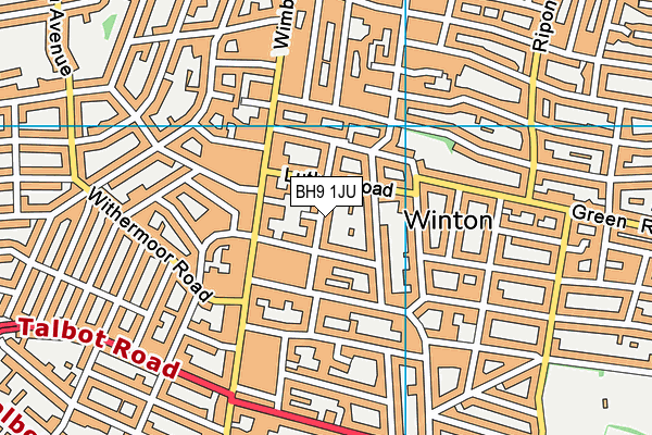 BH9 1JU map - OS VectorMap District (Ordnance Survey) BH9 1JU map - OS VectorMap District (Ordnance Survey)