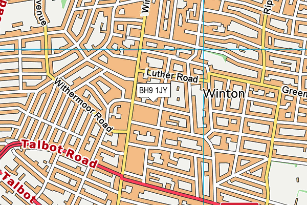 BH9 1JY map - OS VectorMap District (Ordnance Survey) BH9 1JY map - OS VectorMap District (Ordnance Survey)