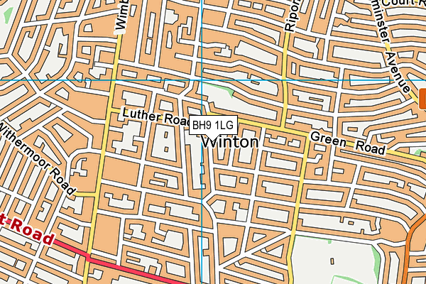 BH9 1LG map - OS VectorMap District (Ordnance Survey) BH9 1LG map - OS VectorMap District (Ordnance Survey)
