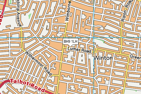 BH9 1LH map - OS VectorMap District (Ordnance Survey) BH9 1LH map - OS VectorMap District (Ordnance Survey)