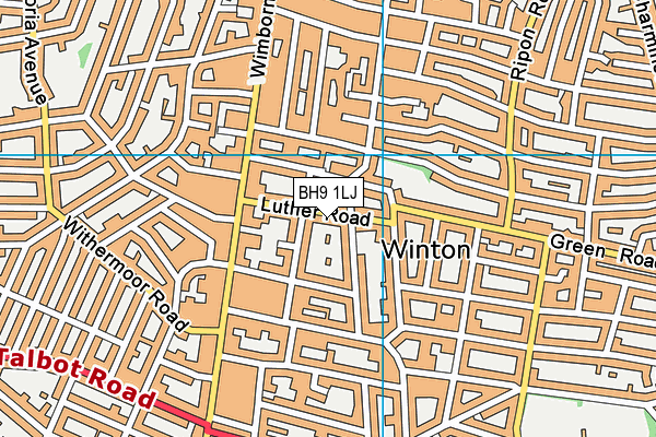 BH9 1LJ map - OS VectorMap District (Ordnance Survey) BH9 1LJ map - OS VectorMap District (Ordnance Survey)