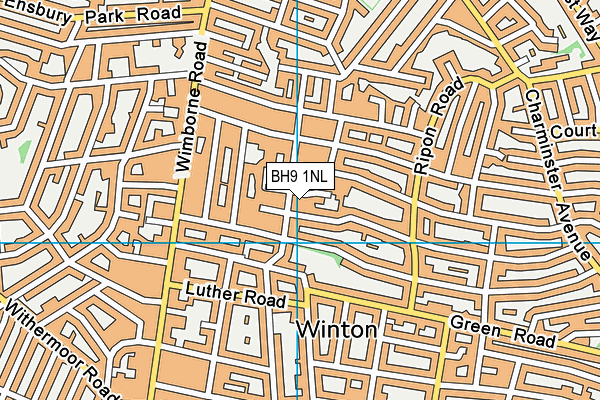 BH9 1NL map - OS VectorMap District (Ordnance Survey) BH9 1NL map - OS VectorMap District (Ordnance Survey)