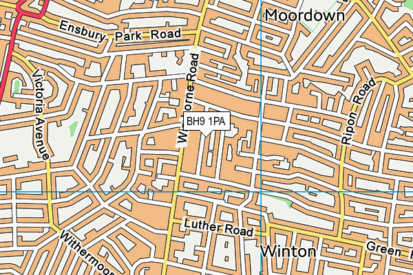 BH9 1PA map - OS VectorMap District (Ordnance Survey) BH9 1PA map - OS VectorMap District (Ordnance Survey)