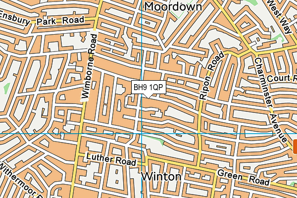 BH9 1QP map - OS VectorMap District (Ordnance Survey) BH9 1QP map - OS VectorMap District (Ordnance Survey)