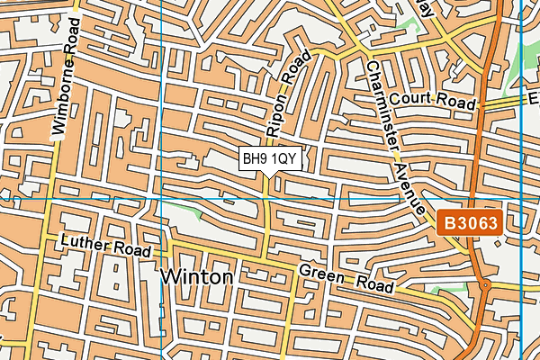 BH9 1QY map - OS VectorMap District (Ordnance Survey) BH9 1QY map - OS VectorMap District (Ordnance Survey)