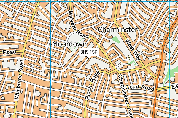 BH9 1SP map - OS VectorMap District (Ordnance Survey) BH9 1SP map - OS VectorMap District (Ordnance Survey)