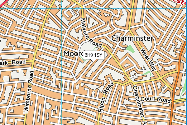 BH9 1SY map - OS VectorMap District (Ordnance Survey) BH9 1SY map - OS VectorMap District (Ordnance Survey)