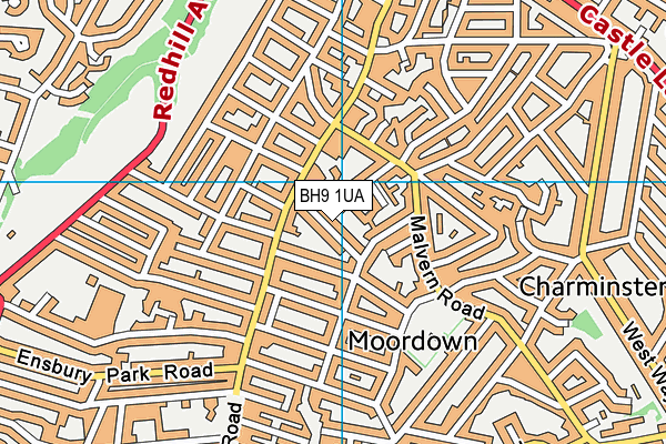 BH9 1UA map - OS VectorMap District (Ordnance Survey) BH9 1UA map - OS VectorMap District (Ordnance Survey)