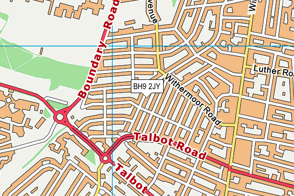 BH9 2JY map - OS VectorMap District (Ordnance Survey) BH9 2JY map - OS VectorMap District (Ordnance Survey)