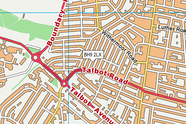 BH9 2LX map - OS VectorMap District (Ordnance Survey) BH9 2LX map - OS VectorMap District (Ordnance Survey)