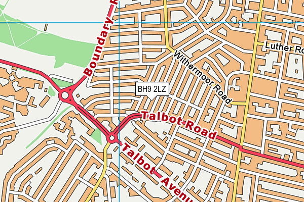 BH9 2LZ map - OS VectorMap District (Ordnance Survey) BH9 2LZ map - OS VectorMap District (Ordnance Survey)