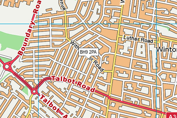 BH9 2PA map - OS VectorMap District (Ordnance Survey) BH9 2PA map - OS VectorMap District (Ordnance Survey)