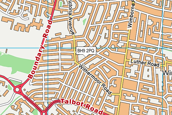 BH9 2PQ map - OS VectorMap District (Ordnance Survey)