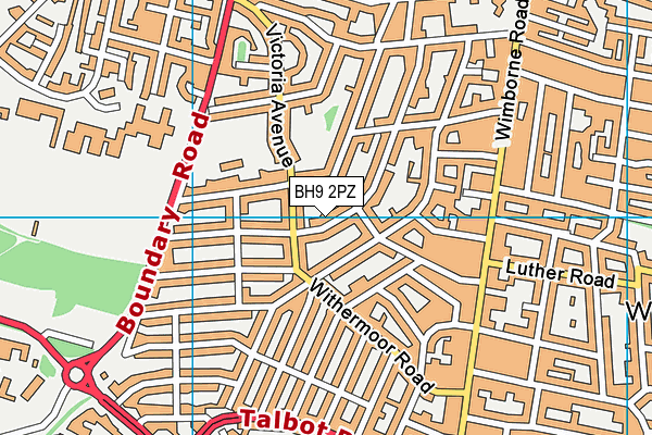 BH9 2PZ map - OS VectorMap District (Ordnance Survey) BH9 2PZ map - OS VectorMap District (Ordnance Survey)
