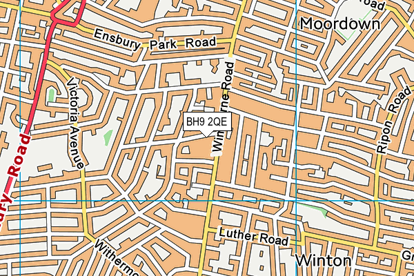 BH9 2QE map - OS VectorMap District (Ordnance Survey) BH9 2QE map - OS VectorMap District (Ordnance Survey)